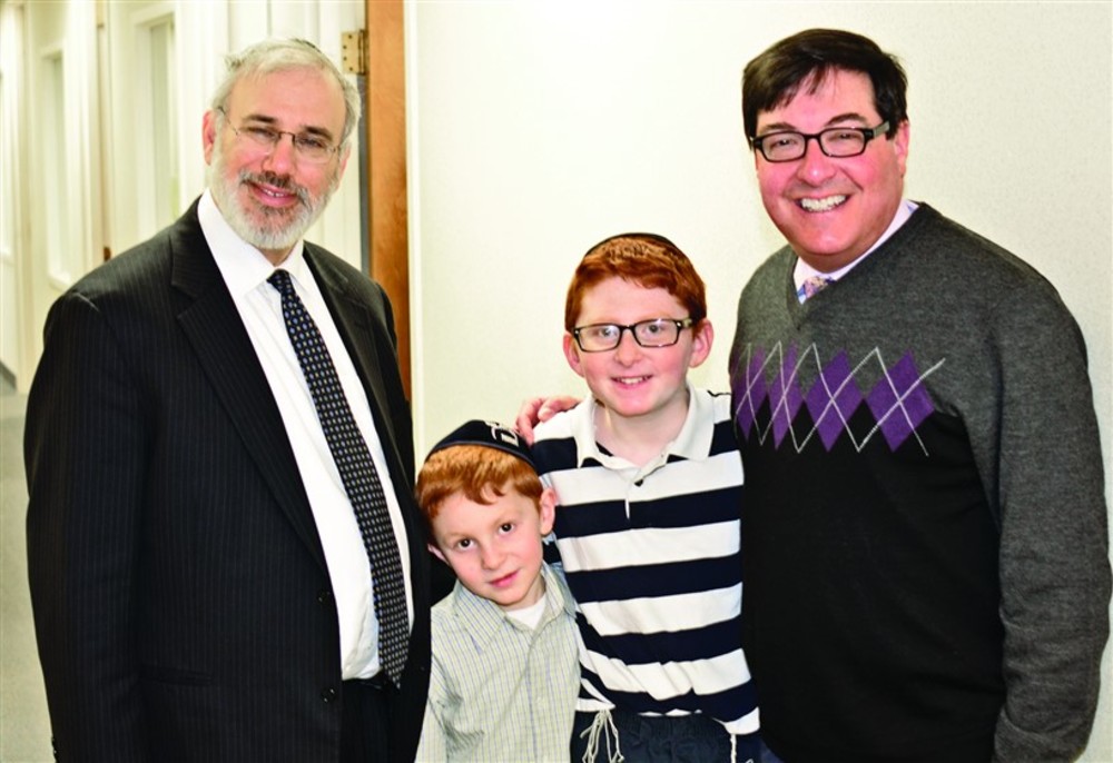 Mordechi and Meyer Bielory with Rabbi Scheinerman and Jeffrey Savit. /PHOTO | Jewish Alliance